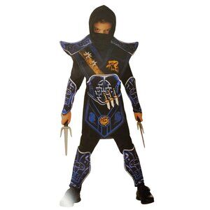 Celebrate Boys S (6/7) Complete Blue Battle Ninja 9 Piece Halloween Costume